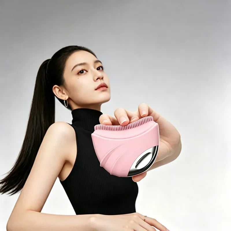 Silicone Lymphatic Drainage Face Brush and Gua Sha Massager