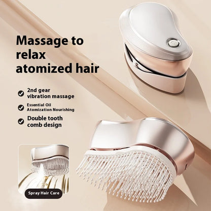 Electric Wireless Scalp Massage Comb with Essential Oil Applicator