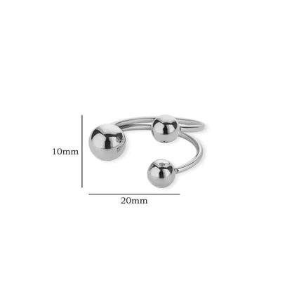 Gold Chunky Ball Ring – Adjustable