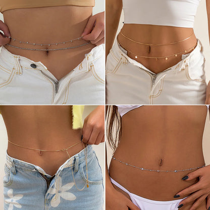 ✨💃 Hip Hop Double Layer Waist Chain – Sexy Adjustable Body Jewelry 🔗🔥