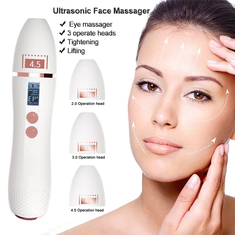 Mini HIFU Ultrasonic Face Lifting Massager for Eye Care and Wrinkle Reduction