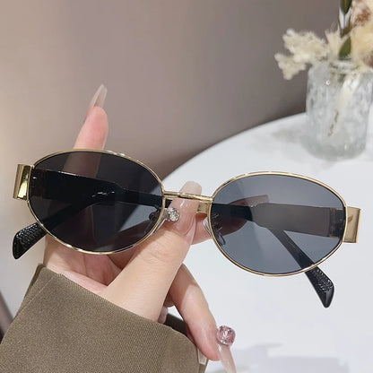 😎 Sexy Small Oval Women’s Sunglasses 🕶️ | Trendy Luxury Design ✨ | Metal Frame Shades 🔩 | UV400 Protection 🌞 | Classic Vintage Eyewear 💃🔥