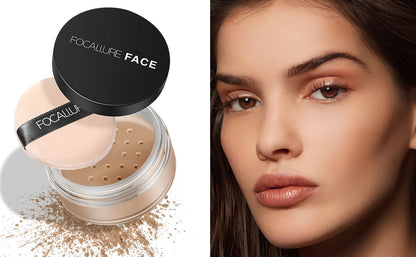 🌸 FOCALLURE 9-Color Loose Powder – Brightening, Oil-Control, Long-Lasting & Waterproof Setting Powder 💎✨