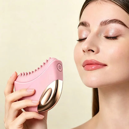 Silicone Lymphatic Drainage Face Brush and Gua Sha Massager