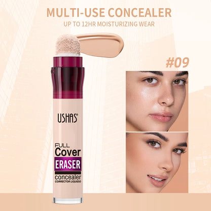 💄 USHAS 12-Color Liquid Concealer ✨ | Moisturizing Formula 💧 | Rotating Sponge Head 🖌️ | Long-Lasting & Lightweight 😍 | Multi-Use Foundation Makeup 💖