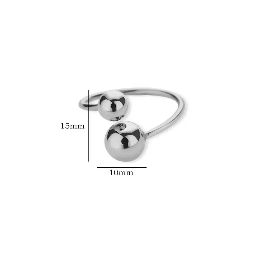 Gold Chunky Ball Ring – Adjustable