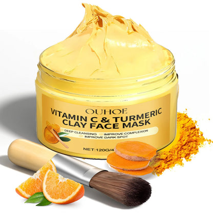 🌿 Vitamin C & Turmeric Exfoliating Facial Mask ✨ | Deep Cleansing 🧴 | Pore Refining & Skin Brightening 🌸 | Gentle Exfoliation & Face Care 💖 | Apply Facial Mask Treatment 😍