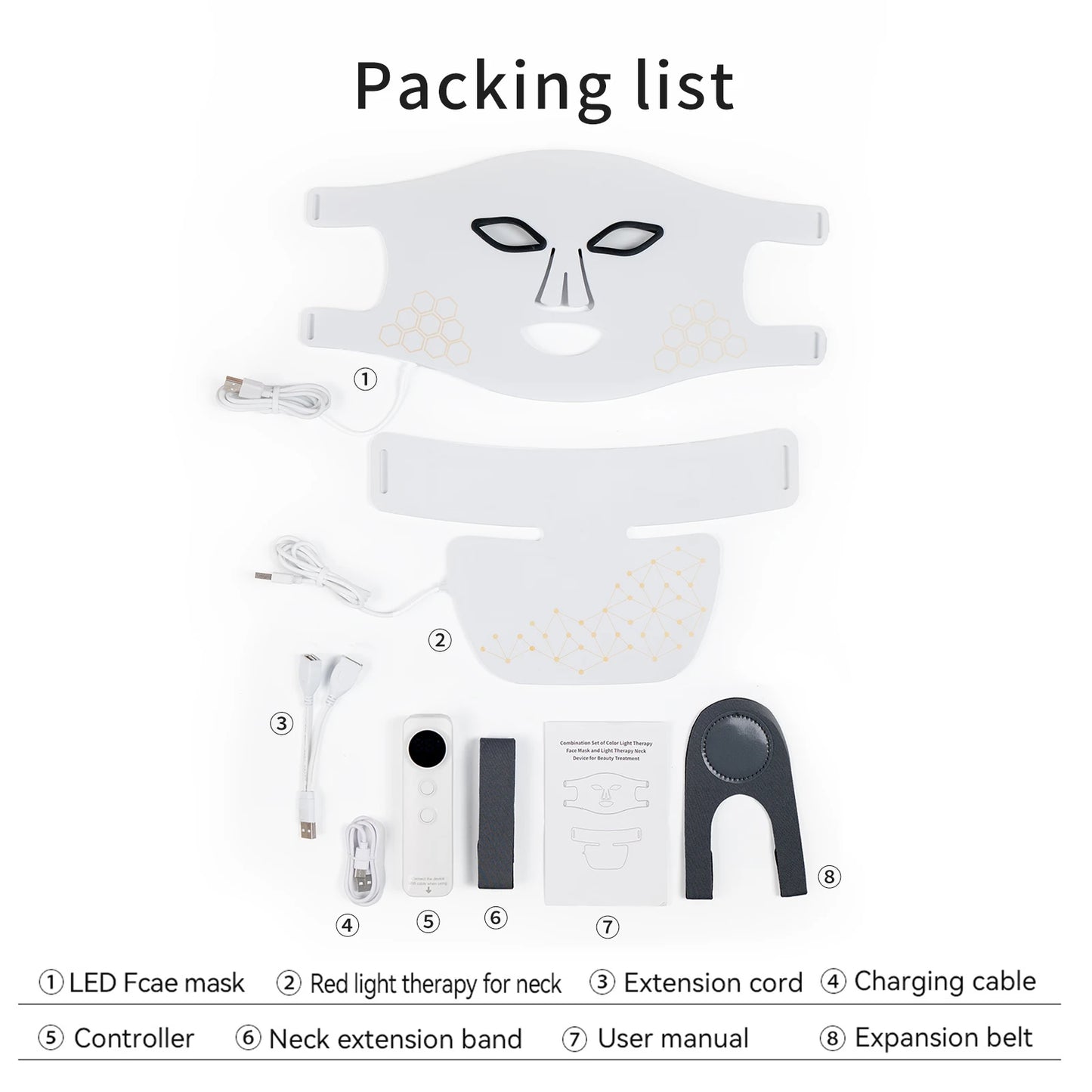Hello Face LED Mask - Anti-Aging & Acne Face Neck Treatment