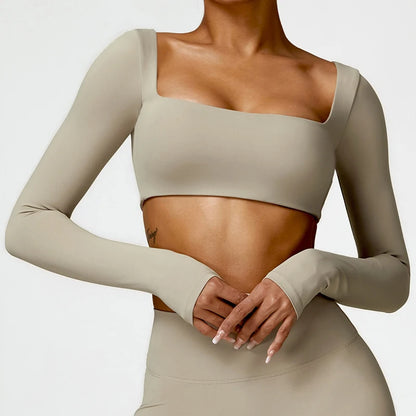 Hearuisavy Women's Quick Dry Sports Crop Top