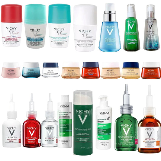 💎 Vichy Collagen Cream ✨ | With Salicylic Acid 🌿 | 16% VC Facial Repair Cream 🌸 | Rejuvenating Eye Cream 👁️ | Hyaluronic Acid + B3 Serum 💧 | Complete Skin Care Set 💖