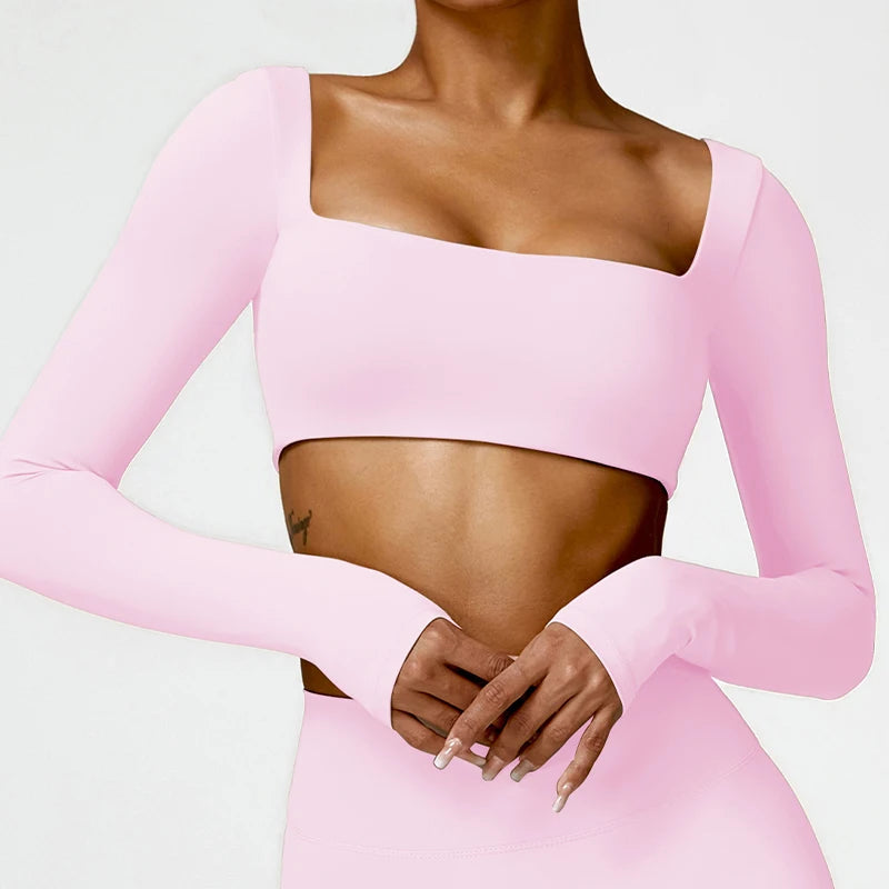 Hearuisavy Women's Quick Dry Sports Crop Top