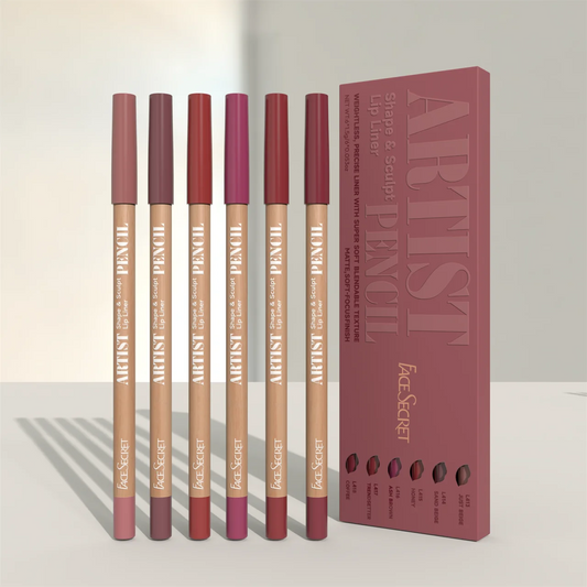 Face Secret Artist Shape Sculpt Lip Liner Pencil Set 💄✏️ | Weightless & Precise Liner 🎯 | Super Soft, Blendable Texture 🤍 | Matte & Long-Lasting Finish 💋✨