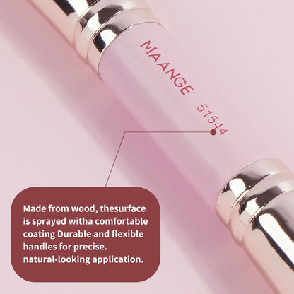 ✨ MAANGE 4pcs Makeup Brush Set 💄 | Dual-Ended Brushes 🖌️ | Foundation, Powder & Blush 🌸 | Eyeshadow Detailing 👁️ | Beginner-Friendly & Travel Box 🧳