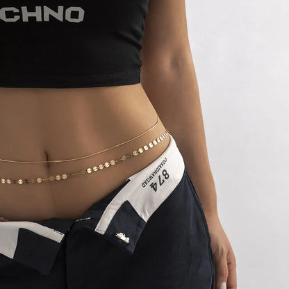 ✨💃 Hip Hop Double Layer Waist Chain – Sexy Adjustable Body Jewelry 🔗🔥