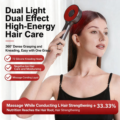 Electric Vibration Scalp Massage Comb with Hair Oil Applicator
