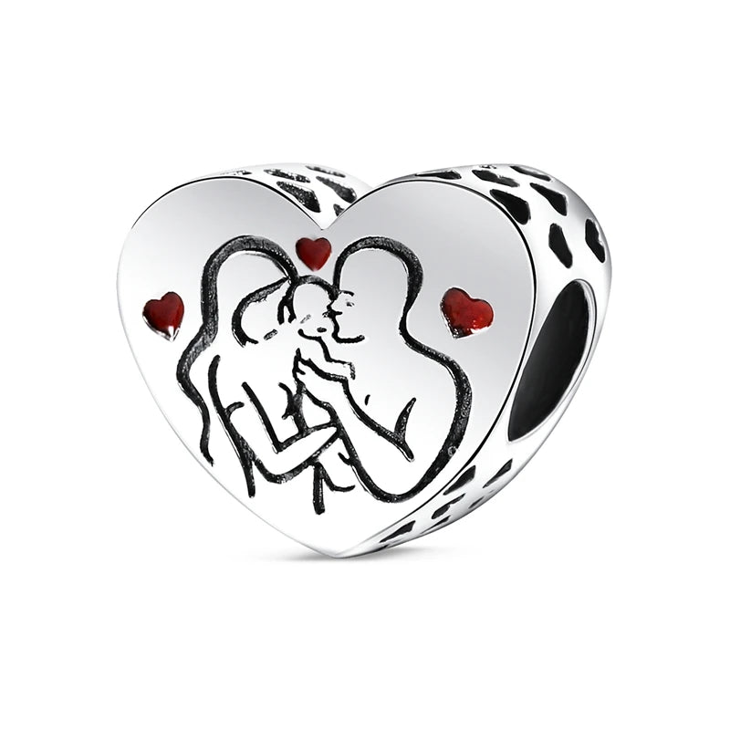 💎✨ 925 Sterling Silver Heart Charm Bead – Mother’s Day Special ✨💎