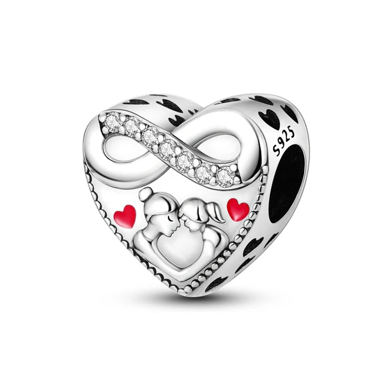 💎✨ 925 Sterling Silver Heart Charm Bead – Mother’s Day Special ✨💎