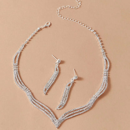 👑✨ Women’s Fashion Jewelry Set – Light Luxury & Sparkling Elegance ✨💎