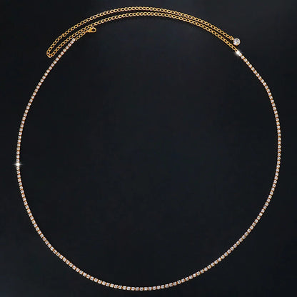 ✨💃 Simple Bling Rhinestone Belly Chain – Summer Waist Jewelry for Women 👙🌞