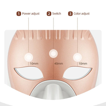 Wireless 7 Colors LED Face & Neck Mask 🌈💆‍♀️✨ | Photon Skin Rejuvenation & Repair 💡🧖‍♀️ | Facial Beauty SPA Mask 🏵️💖 | Neck Wrinkle Remover & Skin Care 🔥👩‍⚕️💎