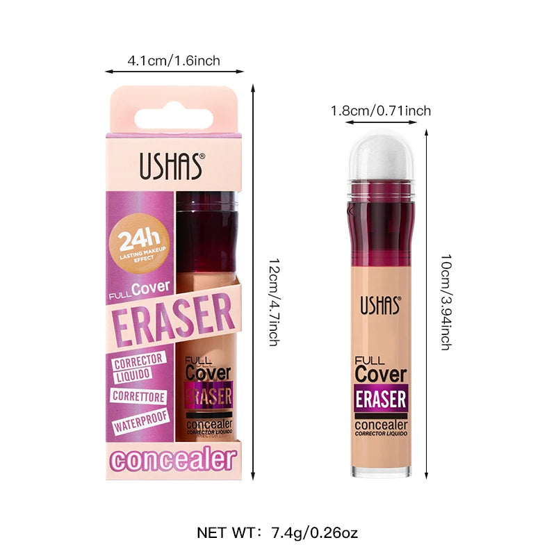 💄 USHAS 12-Color Liquid Concealer ✨ | Moisturizing Formula 💧 | Rotating Sponge Head 🖌️ | Long-Lasting & Lightweight 😍 | Multi-Use Foundation Makeup 💖