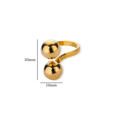 Gold Chunky Ball Ring – Adjustable