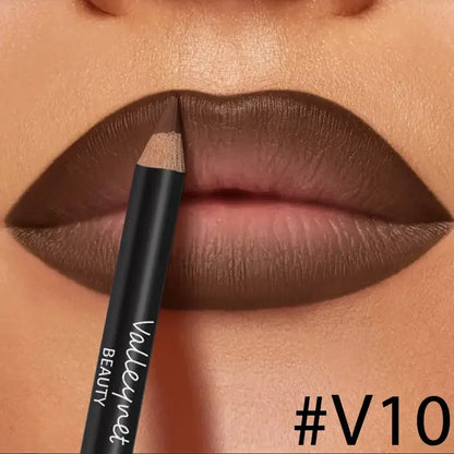 4-Piece Lip Kit Set with Waterproof Matte Lip Liner and Lip Glaze