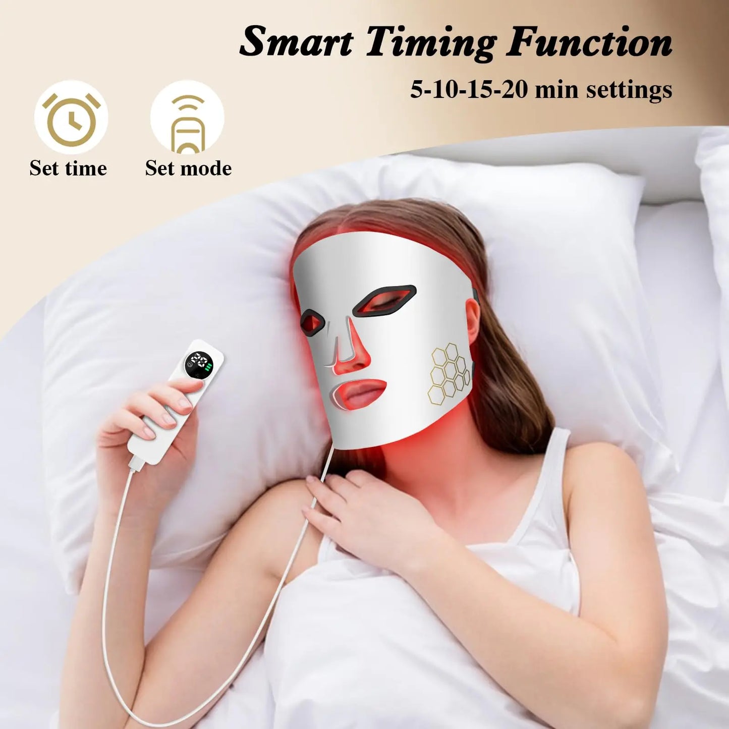 Hello Face LED Mask - Red, Blue & Infrared Light Therapy