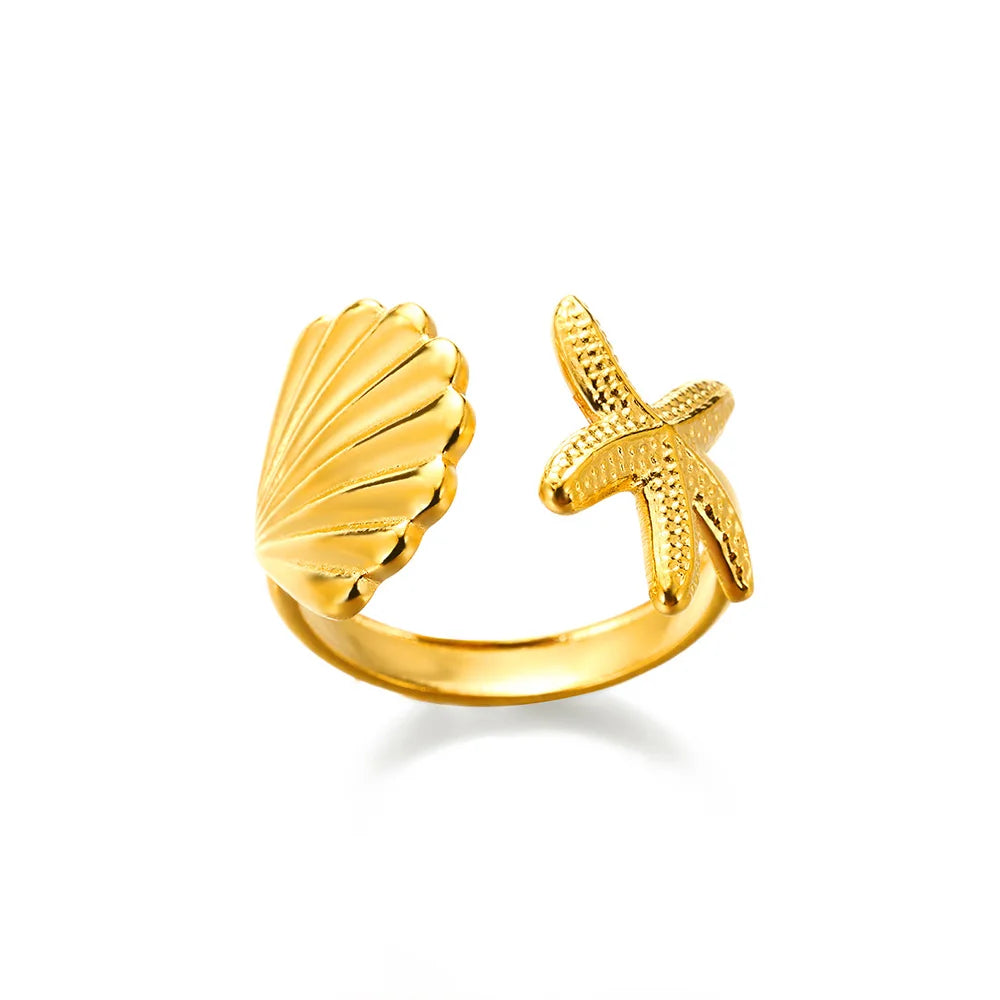 Gold Chunky Ball Ring – Adjustable