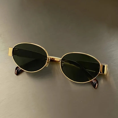 🕶️✨ TAFN Retro Steampunk Oval Sunglasses – Women’s Vintage UV400 Eyewear ✨🌸