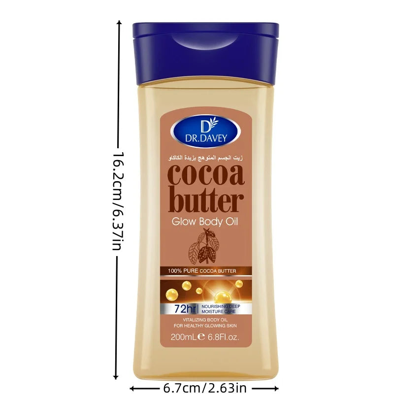 💛✨ Cocoa Butter Glow Body Oil – Vitalizing Skin Care ✨💛