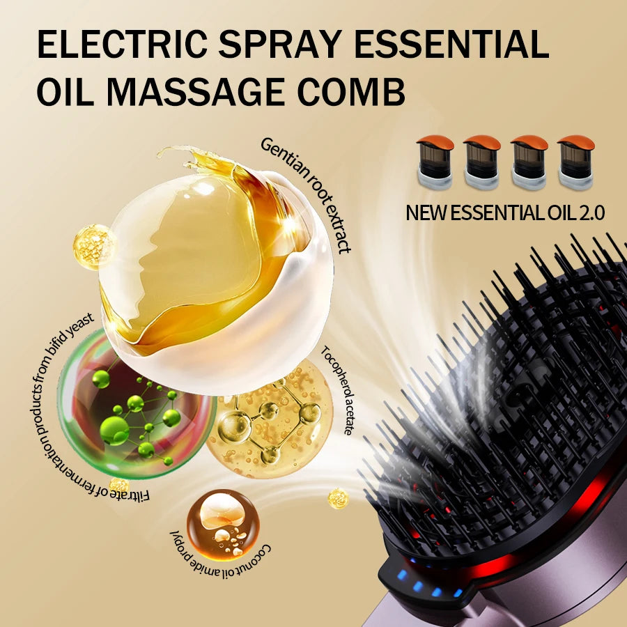 4-in-1 Head Spa Massage Comb with Plasma and NIR Photon Light