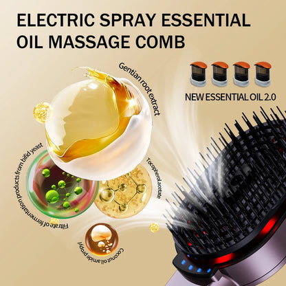 4-in-1 Head Spa Massage Comb with Plasma and NIR Photon Light