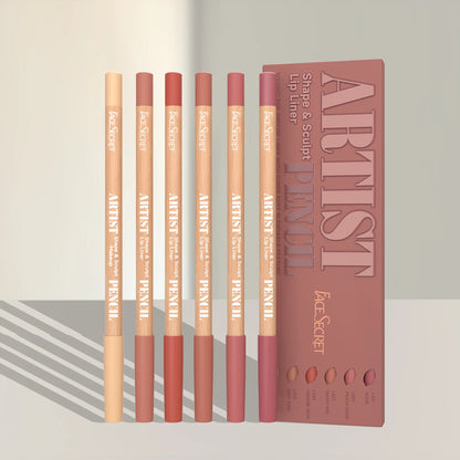 Face Secret Artist Shape Sculpt Lip Liner Pencil Set 💄✏️ | Weightless & Precise Liner 🎯 | Super Soft, Blendable Texture 🤍 | Matte & Long-Lasting Finish 💋✨
