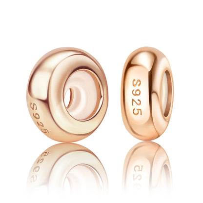 🌟💎 Classic 925 Sterling Silver Rose Gold Charms Collection 💎🌟