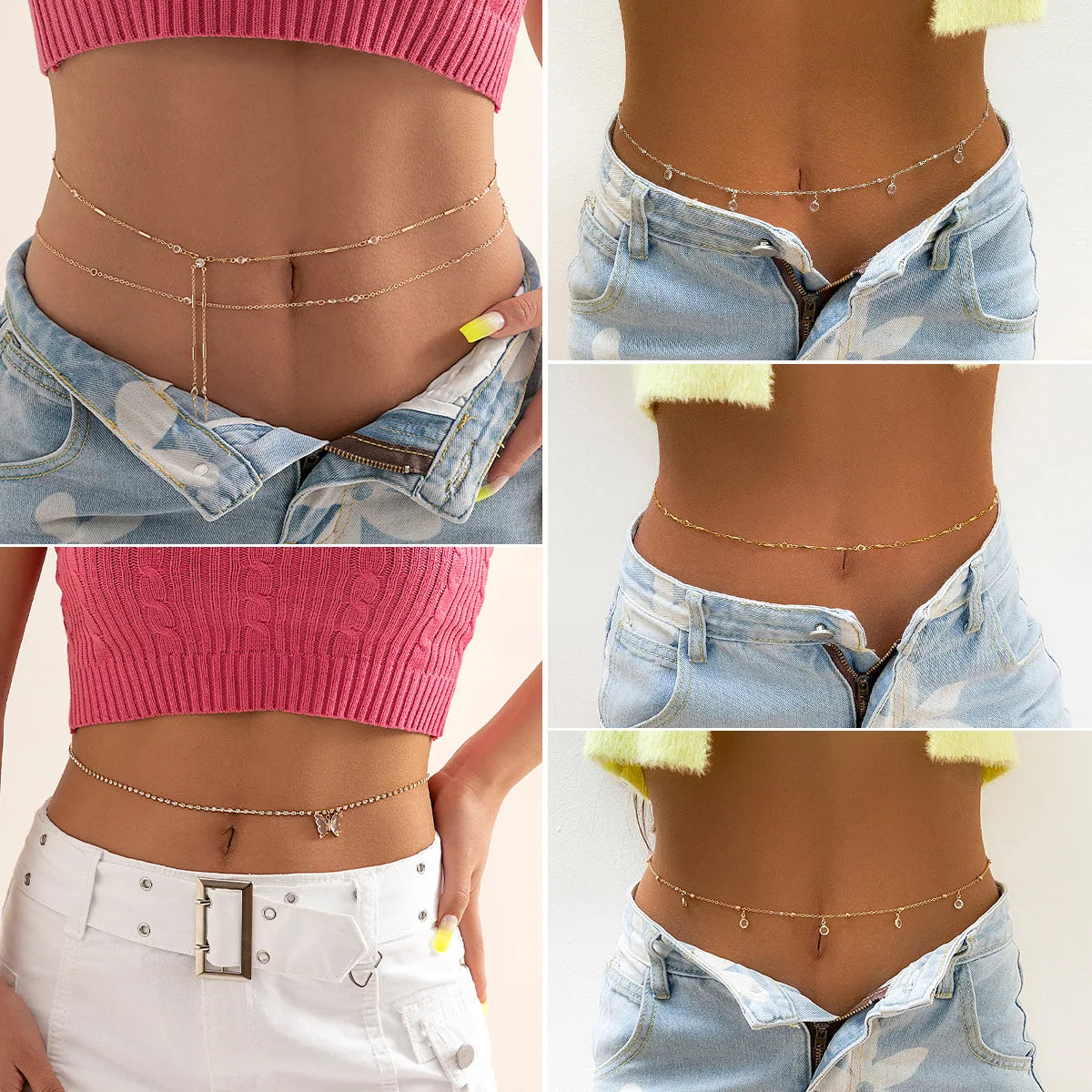 ✨💃 Hip Hop Double Layer Waist Chain – Sexy Adjustable Body Jewelry 🔗🔥