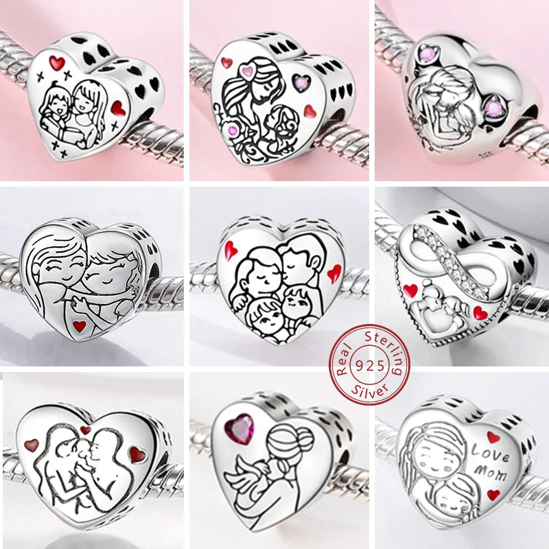 💎✨ 925 Sterling Silver Heart Charm Bead – Mother’s Day Special ✨💎
