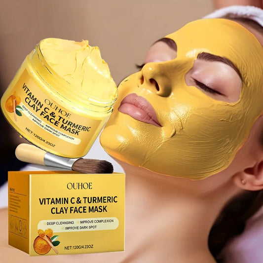 🌿 Vitamin C & Turmeric Exfoliating Facial Mask ✨ | Deep Cleansing 🧴 | Pore Refining & Skin Brightening 🌸 | Gentle Exfoliation & Face Care 💖 | Apply Facial Mask Treatment 😍