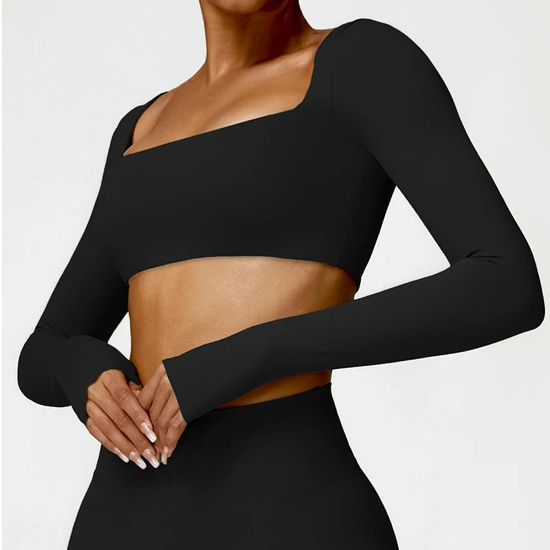 Hearuisavy Women's Quick Dry Sports Crop Top