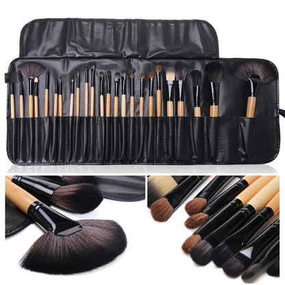 🎁 24PCS Professional Makeup Brush Set with Gift Bag – Foundation, Eyeshadow, Eyebrow & Blending Tools 💄✨ 📋 Specifications: