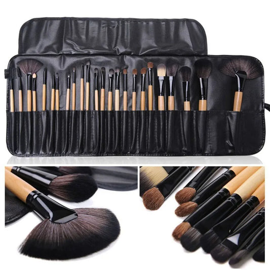 🎁 24PCS Professional Makeup Brush Set with Gift Bag – Foundation, Eyeshadow, Eyebrow & Blending Tools 💄✨ 📋 Specifications: