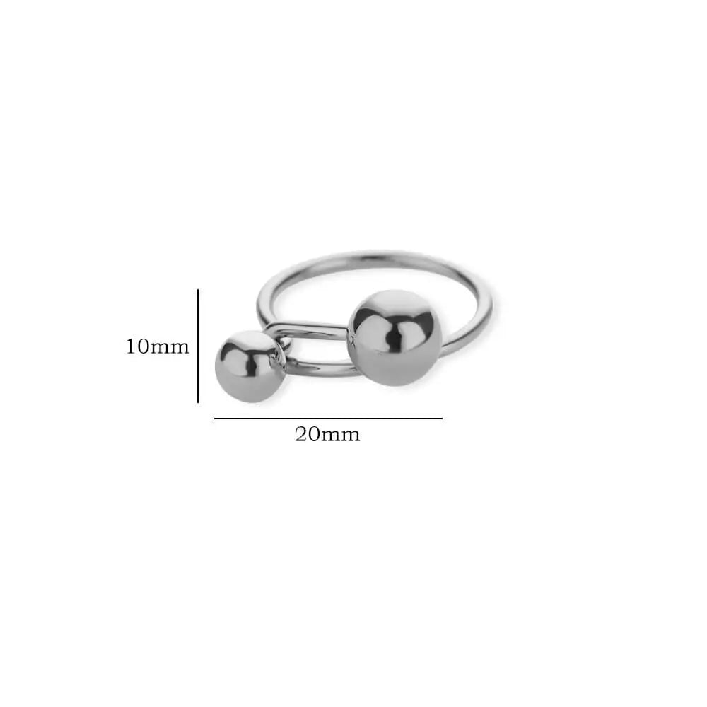 Gold Chunky Ball Ring – Adjustable
