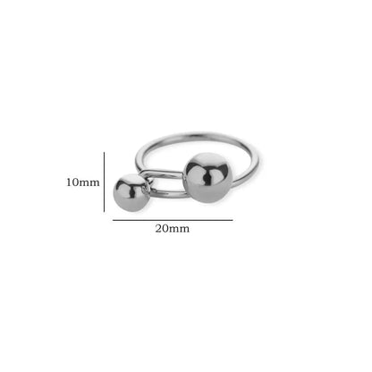 Gold Chunky Ball Ring – Adjustable