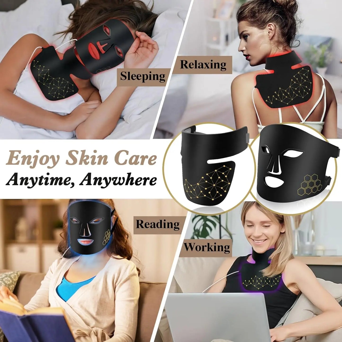 Hello Face LED Mask - Anti-Aging & Acne Face Neck Treatment