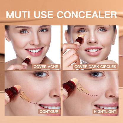 💄 USHAS 12-Color Liquid Concealer ✨ | Moisturizing Formula 💧 | Rotating Sponge Head 🖌️ | Long-Lasting & Lightweight 😍 | Multi-Use Foundation Makeup 💖