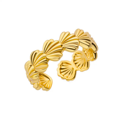 Gold Chunky Ball Ring – Adjustable