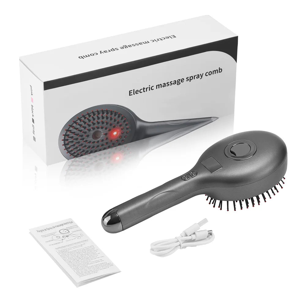 Red Light Therapy Hair Growth Comb with Spray and Vibration