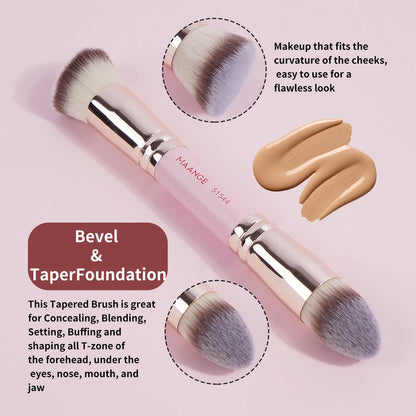 ✨ MAANGE 4pcs Makeup Brush Set 💄 | Dual-Ended Brushes 🖌️ | Foundation, Powder & Blush 🌸 | Eyeshadow Detailing 👁️ | Beginner-Friendly & Travel Box 🧳