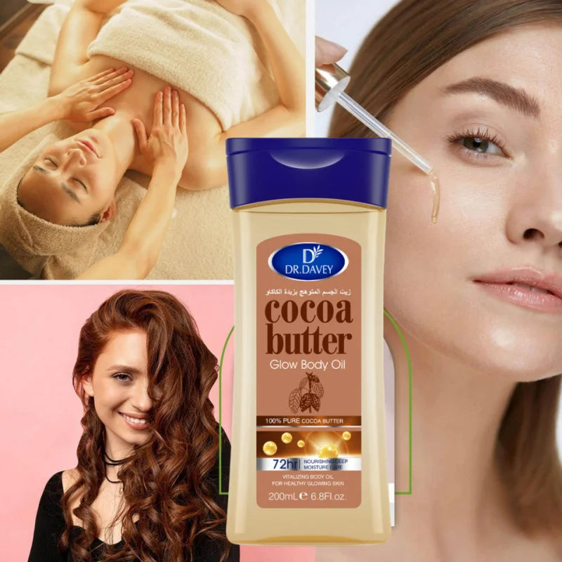 💛✨ Cocoa Butter Glow Body Oil – Vitalizing Skin Care ✨💛