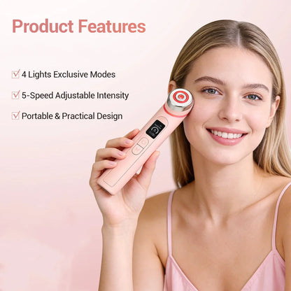 Microcurrent LED Face and Neck Lifting Massager for Skin Rejuvenation